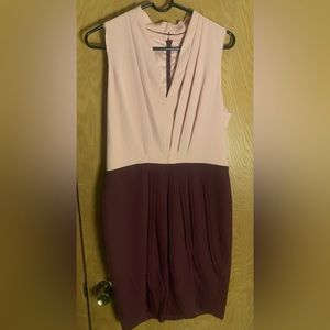 H&M pretty pink and maroon dress women’s size 12
